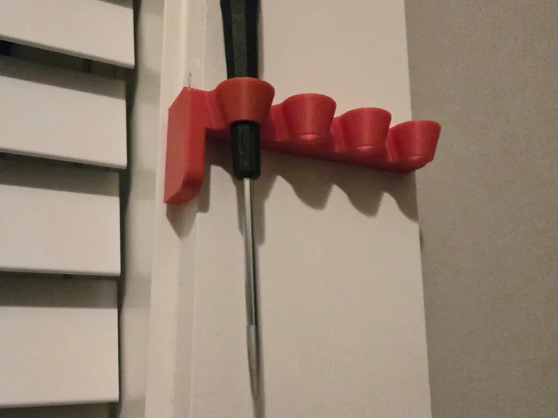 Windowsill screwdriver holder
