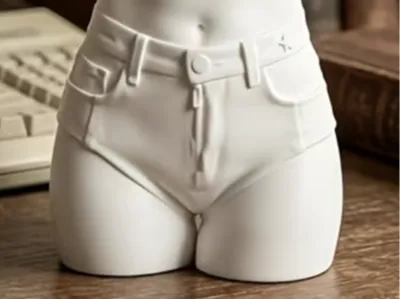 Creative Denim Shorts Pen Holder