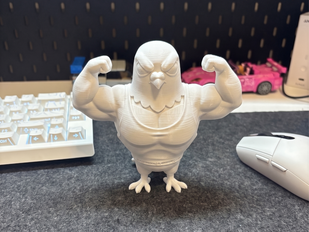 Buff Pigeon | Muscle Bird Bodybuilder Figurine