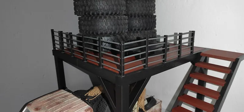 1/10 Scale garage loft railing