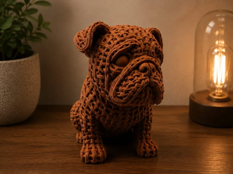 British Bulldog Woven Design