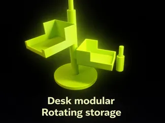 desk storage, rotating and modular