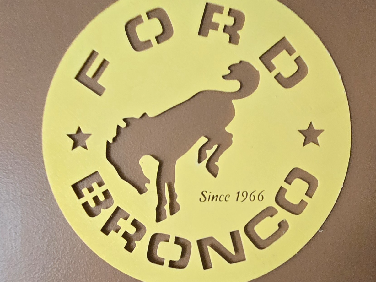 Bronco Logo Wallhanger Stencil