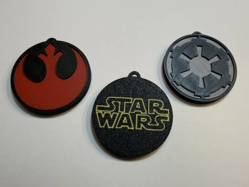 Rebel Alliance and Galactic Empire Keychains