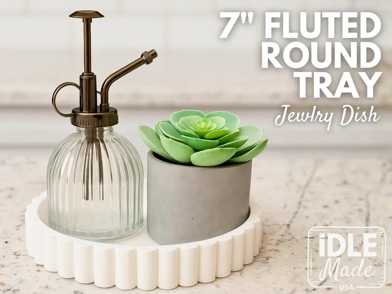 Fluted Round Tray 7 Inch, Ring & Jewelry Dish