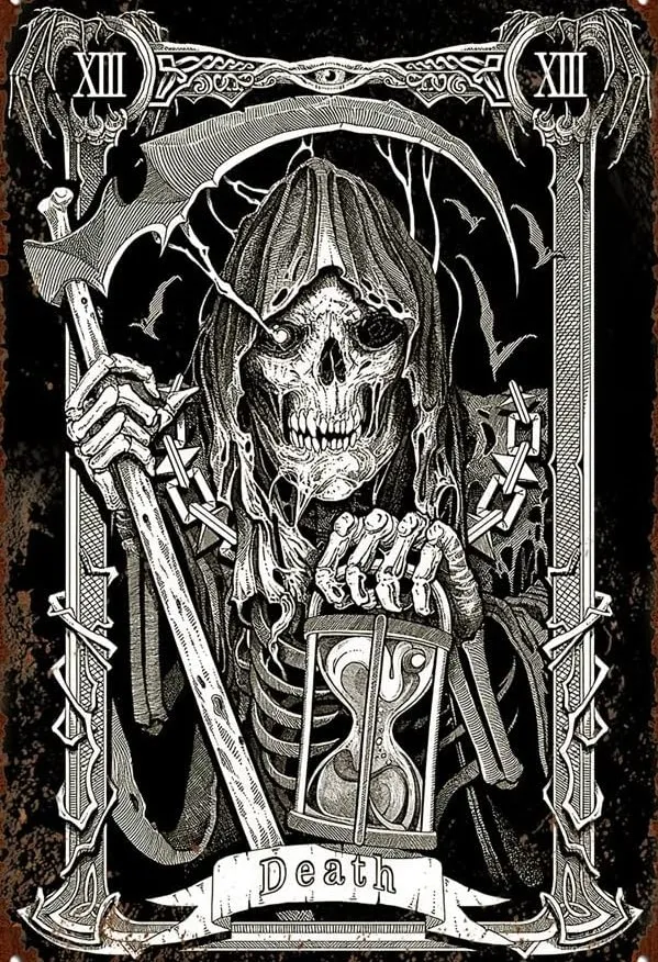 Death Tarot card Hueforge wall art filament painting 