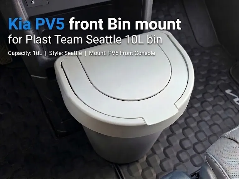Kia PV5 Front console mount for trash bin