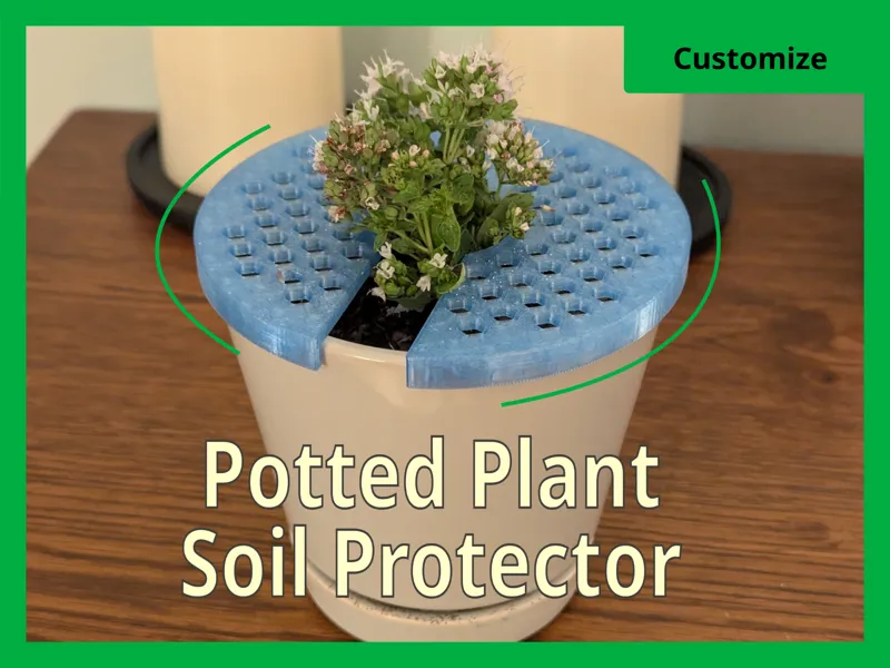 Plant Pot Guard Soil Covers Protect from Pets