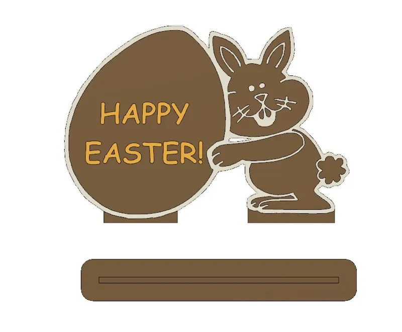 cute bunny + stand    NO AMS