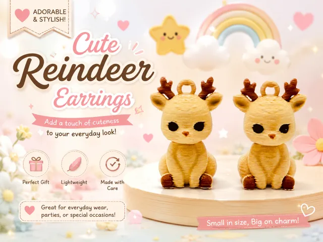 Cute Reindeer Earrings