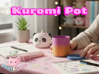 Kuromi Kawaii Vase