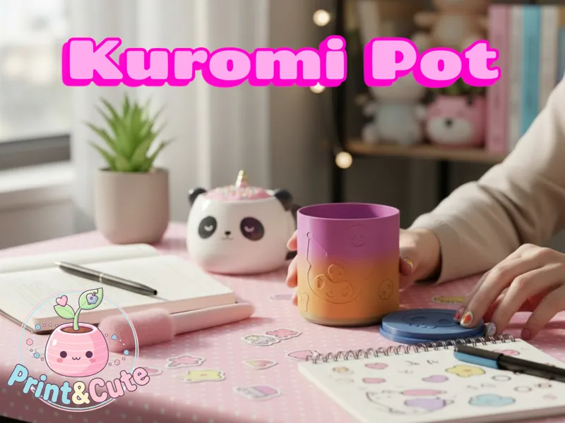 Kuromi Kawaii Vase
