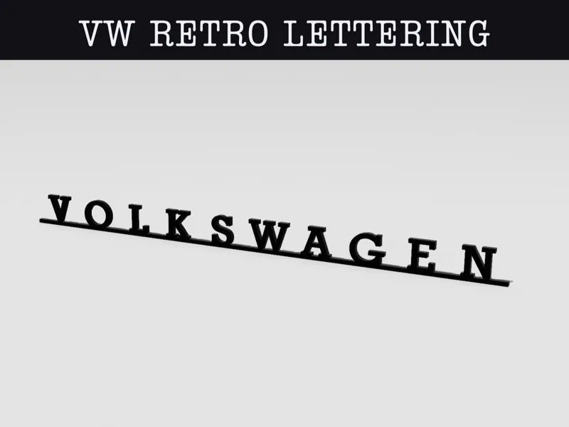 Vw Emblem - Vintage Volkswagen Lettering