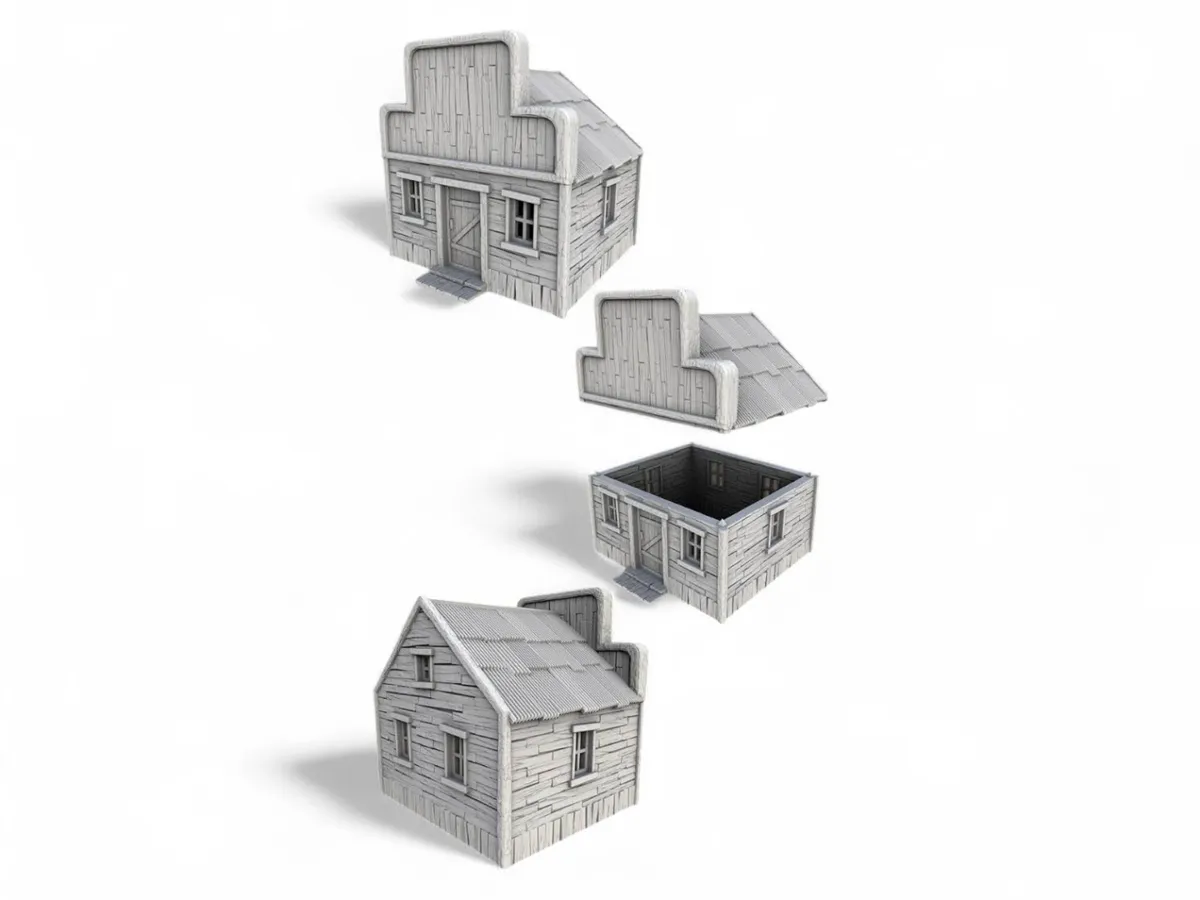 Wild West Series / House 13 - Free 3D Print Model - MakerWorld
