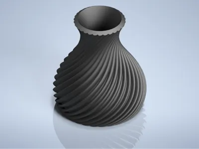 Converging Spiral Flower Vase