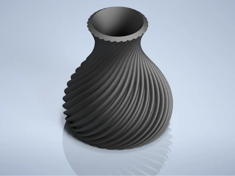 Converging Spiral Flower Vase
