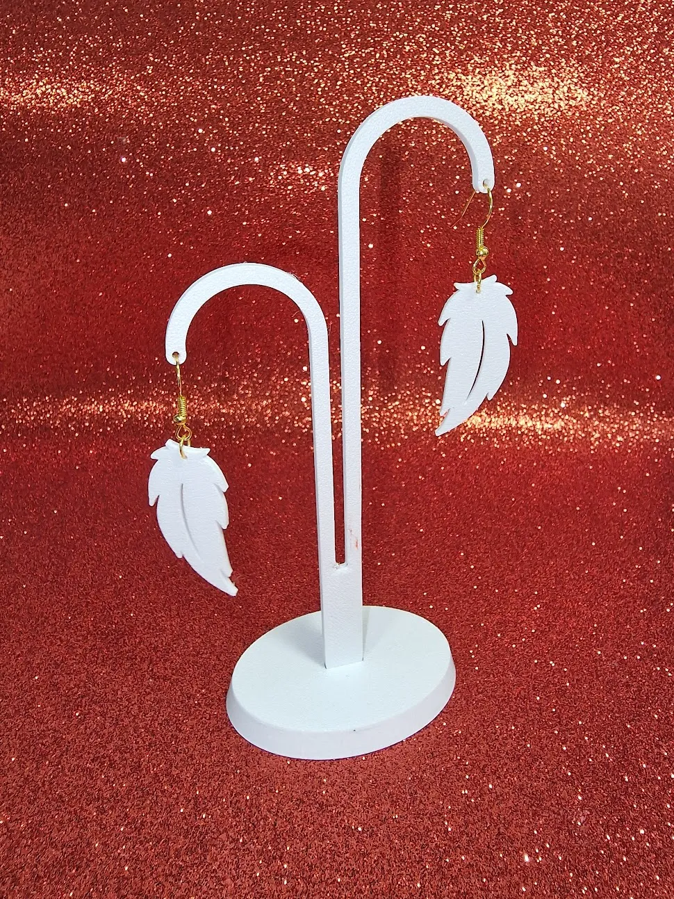 Feather earrings view 3
