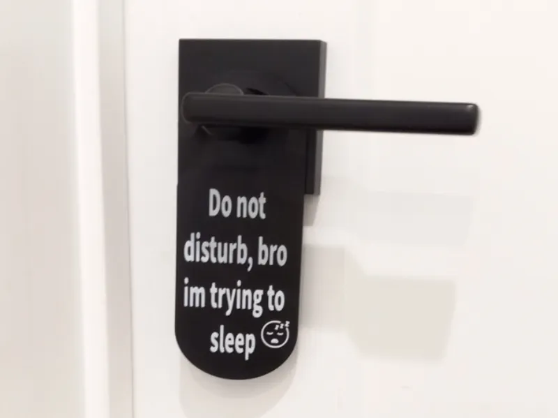Do not disturb sign