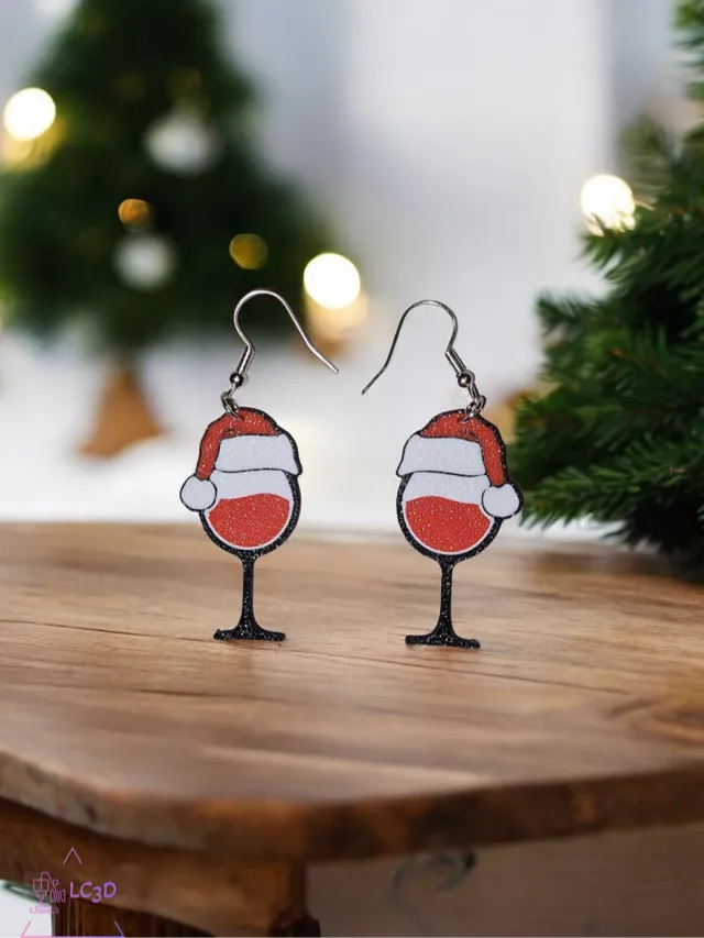 Cup of Christmas earrings