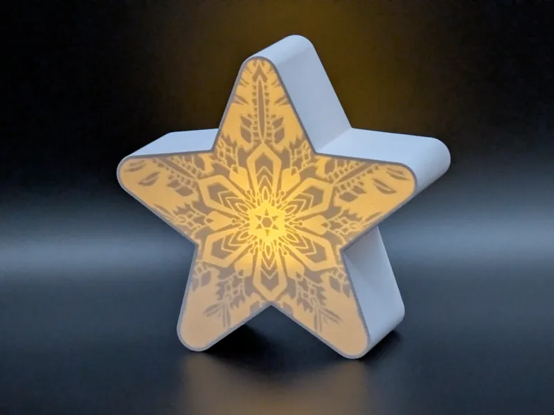 Teelicht Stern Snowflake