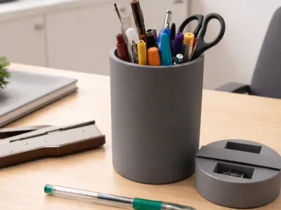 Pen Holder with compartment