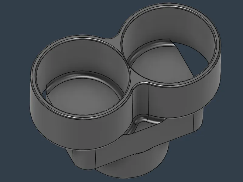 Dual Cup Holder Insert for Škoda Fabia MK1