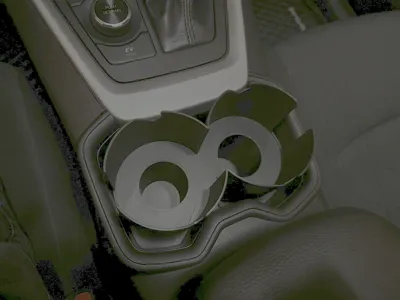Double Car Cup Holder Expander (RAV 4)