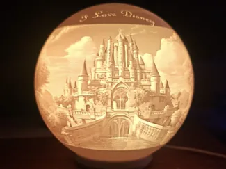 Disney Castle Lithophane Globe lamp