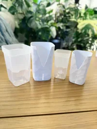 Small Cache Pot Sleeve Hammered Texture