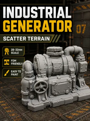 Escenografía en miniatura: Industrial Generator – Sci-Fi Scatter Terrain — vista de referencia 2