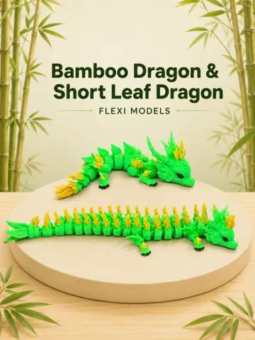 Adorno temático: Bamboo Dragon & Short Leaf Dragon – Flexi Models — vista de referencia 2