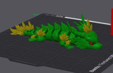 Adorno temático: Bamboo Dragon & Short Leaf Dragon – Flexi Models — vista de referencia 5