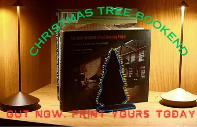 Christmas tree bookends
