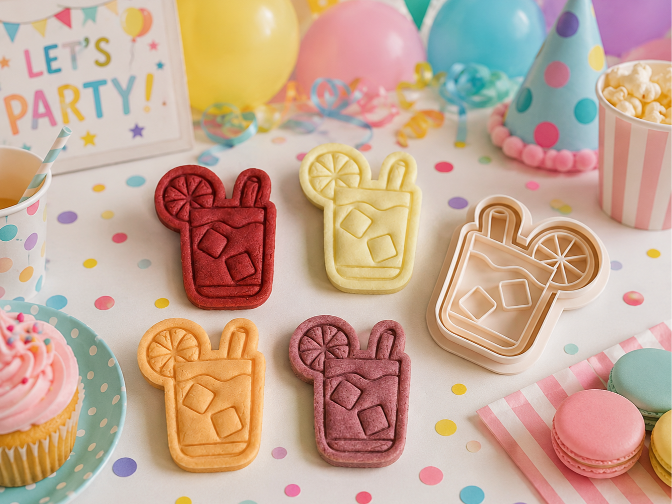 Summer Beverage Cookie Cutter | Embosser