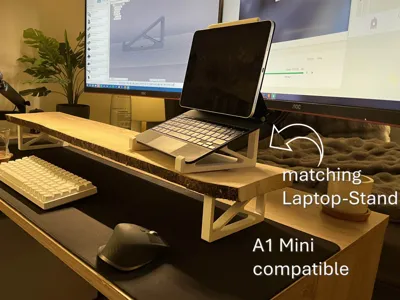 Desk Shelf with matching Laptop stand