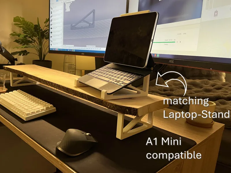 Desk Shelf with matching Laptop stand