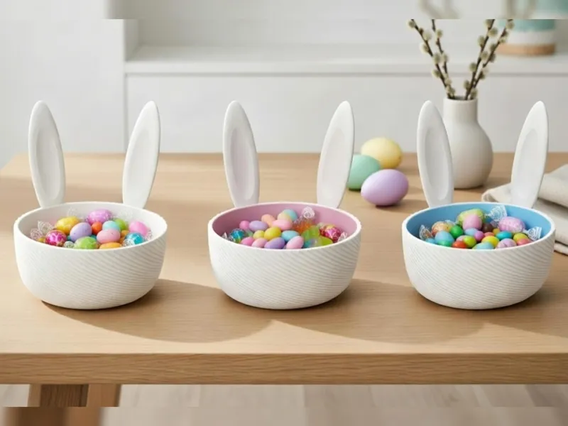 Modern Easter Bunny Candy Bowl