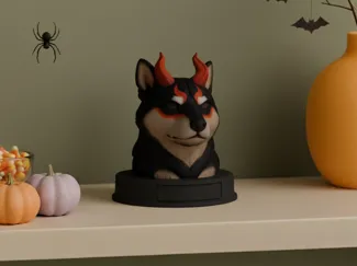 Infernal Shiba Inu – 3D Printable Halloween Dog
