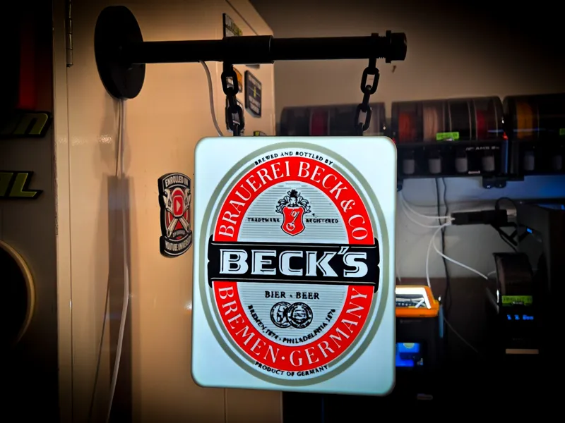 BECK'S ~ 2-Sided Square Lightbox