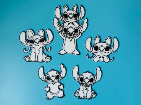 Tapa o cubierta: pack de manualidades para colorear stich — referencia de MakerWorld