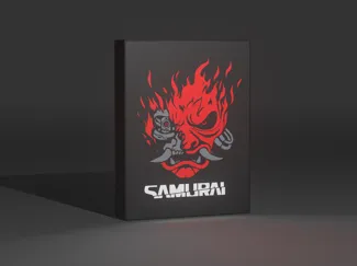 Cyberpunk Samurai Face Lightbox