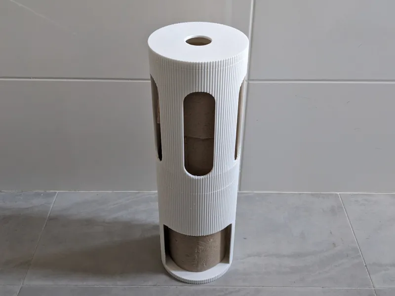 Vertical Stackable Toilet Roll Dispenser Tower