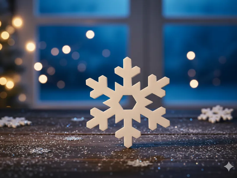 Schneeflockenuntersetzer für Getränke