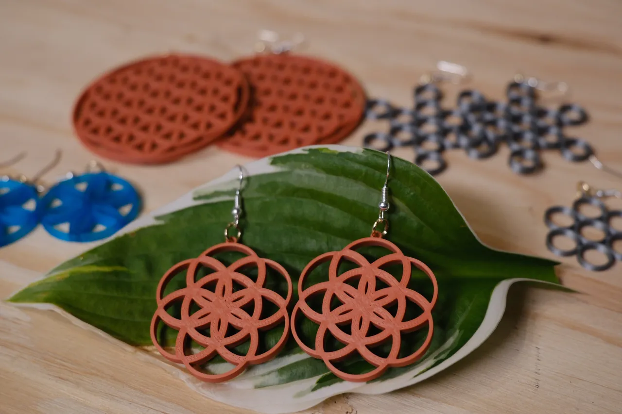 Sacred Geometry Earrings view 3