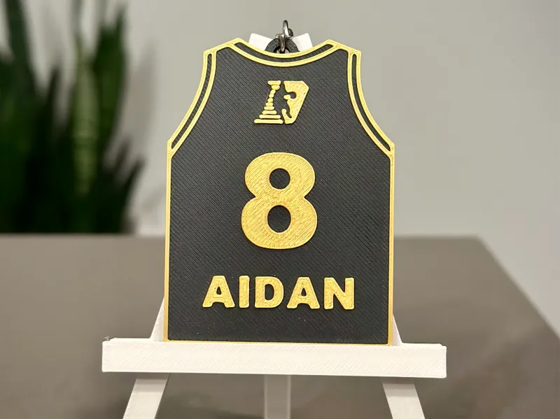 Customizable Basketball Jersey Keychain