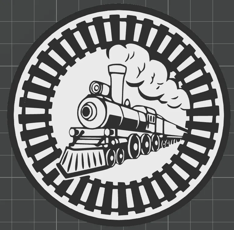 Train beer coaster