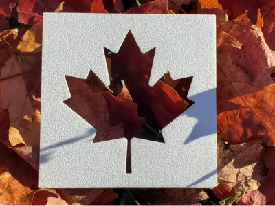 Canadian Flag photo template