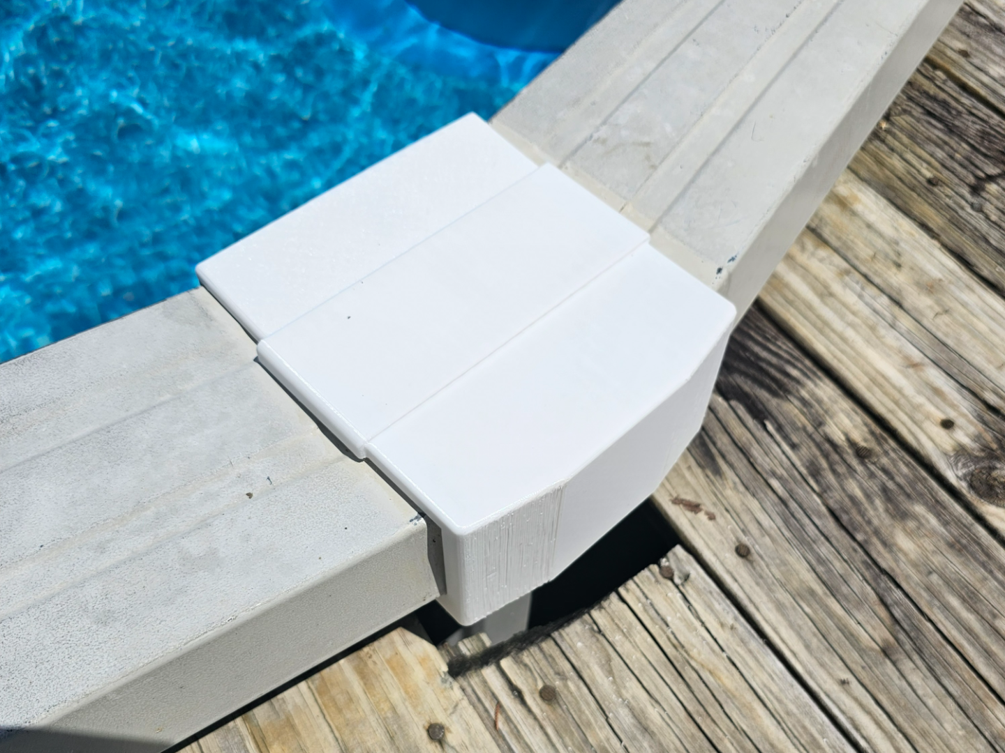 Above ground pool rail caps