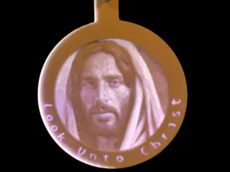 Look Unto Christ Lithophane Keychain or Bag Tag