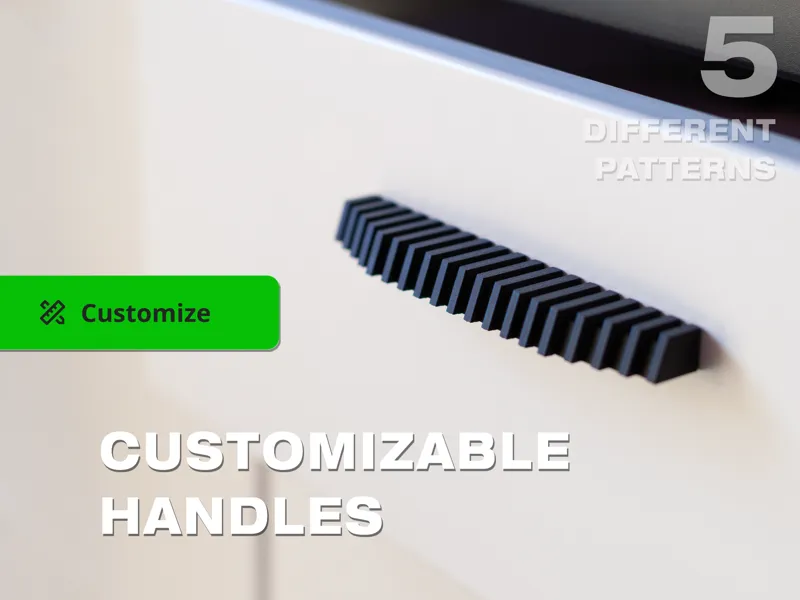 Customizable Drawer Handles - Heat Inserts